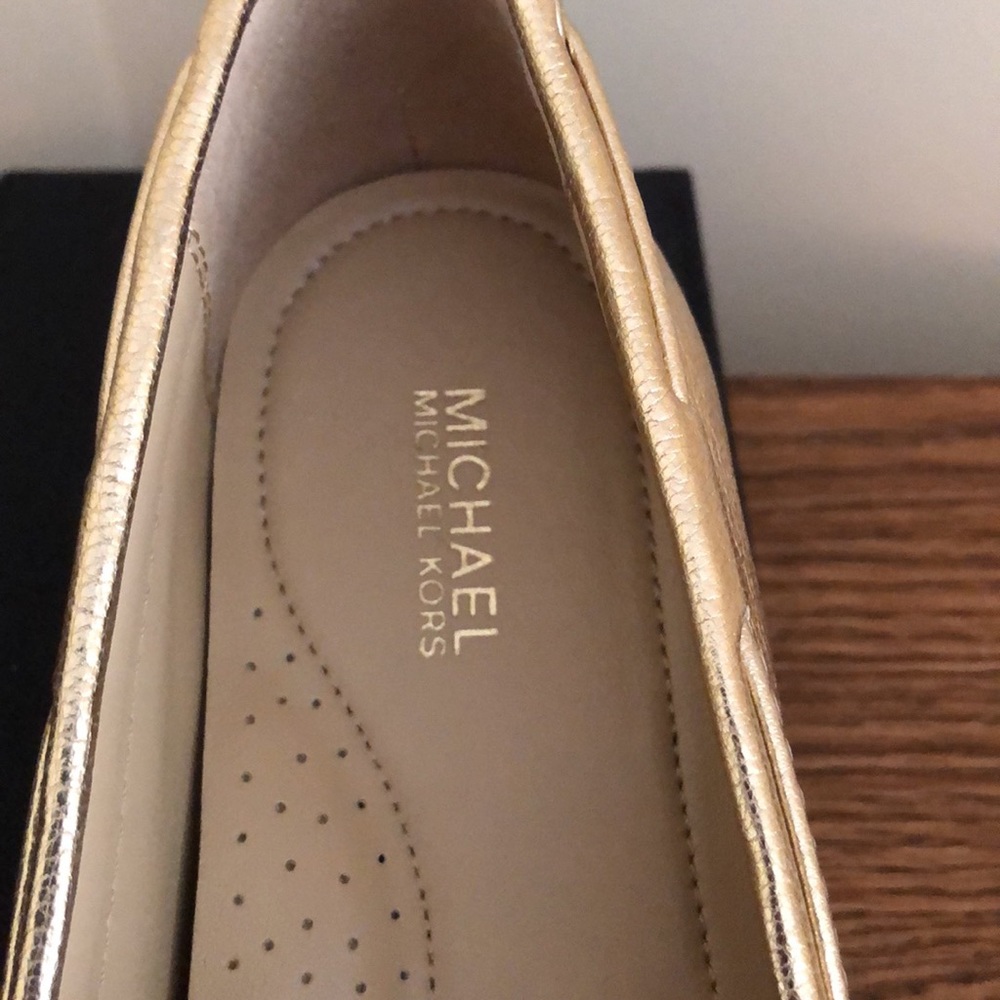 Michael Kors Gold Loafers - Picture 5 of 16